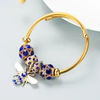 Fashion 304 Stainless Steel Alloy Gold Plated Rhinestones Bracelets In Bulk sku image 2