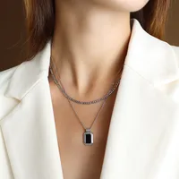 Wholesale Jewelry Fashion Geometric 304 Stainless Steel 18K Gold Plated Plating Necklace sku image 2