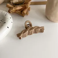 New Milk Tea Coffee Color Clip Elegant Temperament Hairpin Simple Hair Accessories sku image 12