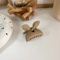 New Milk Tea Coffee Color Clip Elegant Temperament Hairpin Simple Hair Accessories sku image 18
