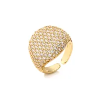 Jewelry Full Diamond Round Ring Open Geometric Zircon Ring main image 2