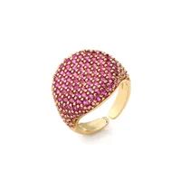 Jewelry Full Diamond Round Ring Open Geometric Zircon Ring main image 4