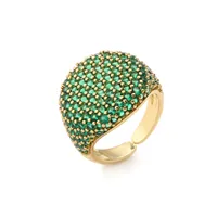 Jewelry Full Diamond Round Ring Open Geometric Zircon Ring main image 5