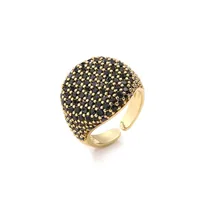 Jewelry Full Diamond Round Ring Open Geometric Zircon Ring sku image 3