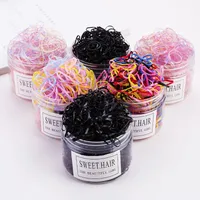 Children's Headdress Rubber Band Hair Tie Black Rubber Band Thickened Hair Rope main image 1