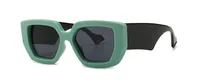 European And American Geometric Contrast Color Retro High-end Sunglasses sku image 5