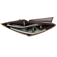 Leather Men's Wallet Rfid Crazy Horse Cowhide Short Wallet Anti-degaussing Retro Casual Coin Purse main image 5
