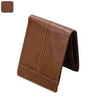 Leather Men's Wallet Rfid Crazy Horse Cowhide Short Wallet Anti-degaussing Retro Casual Coin Purse sku image 1