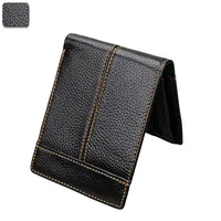 Leather Men's Wallet Rfid Crazy Horse Cowhide Short Wallet Anti-degaussing Retro Casual Coin Purse sku image 2