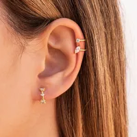 Fashion Simple Double Layer Non-pierced Copper Ear Clip 18k Single Ear Bone Clip main image 2