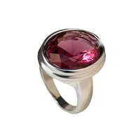 Lady Geometric Metal Plating Artificial Gemstones Women's main image 5