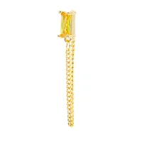 Geometric Rectangular Zircon Earrings Twisting Ball Piercing Studs sku image 7
