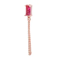 Geometric Rectangular Zircon Earrings Twisting Ball Piercing Studs sku image 11