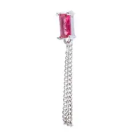 Geometric Rectangular Zircon Earrings Twisting Ball Piercing Studs sku image 12