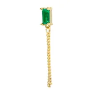 Geometric Rectangular Zircon Earrings Twisting Ball Piercing Studs sku image 13