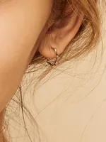 925 Silver Personality Bamboo Joint Fashion Exaggerated Earrings main image 4