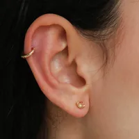 Colored Zircon Mini Personality Creative Eye Stud Earrings main image 2