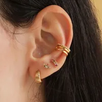 Colored Zircon Mini Personality Creative Eye Stud Earrings main image 3
