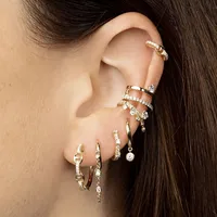 Korean Tassel 18k Real Gold Copper Ear Clip Wholesale main image 2