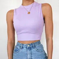 Halter Cross Strap Bow Tie Sleeveless Pullover Round Neck Vest main image 4