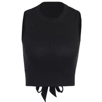 Halter Cross Strap Bow Tie Sleeveless Pullover Round Neck Vest main image 5
