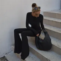 Women's Streetwear Spandex Polyester Backless Casual Pants Jumpsuits main image 2