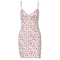 2021 New Autumn Sexy V-neck Lace Suspenders Printed Dress Fashion Wholesale main image 5