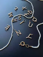 Wholesale Jewelry Fashion Letter Imitation Pearl Freshwater Pearl Copper Necklace main image 7