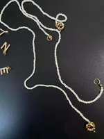 Wholesale Jewelry Fashion Letter Imitation Pearl Freshwater Pearl Copper Necklace main image 6