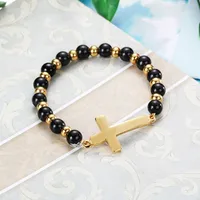 Fashion Letter Titanium Steel No Inlaid Bracelets In Bulk main image 5