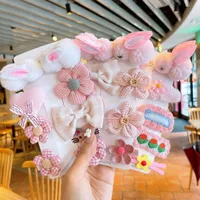 Children's Hair Accessories Cute Duckbill Clip Plush Rabbit Female Cartoon Hair Clip main image 4