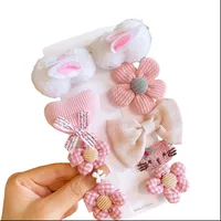 Children's Hair Accessories Cute Duckbill Clip Plush Rabbit Female Cartoon Hair Clip main image 5