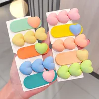 Children's Hairpins Simple Hairpin Candy Color Heart-shape Hairpin main image 1