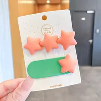 Children's Hairpins Simple Hairpin Candy Color Heart-shape Hairpin main image 3