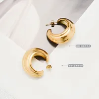 Fashion Geometric 304 Stainless Steel 18K Gold Plated Earrings main image 2