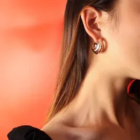 Fashion Geometric 304 Stainless Steel 18K Gold Plated Earrings main image 4