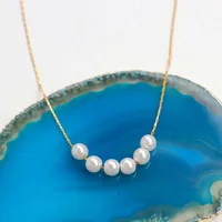 Wholesale Jewelry Pearl 304 Stainless Steel 18K Gold Plated Plating Necklace main image 4