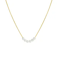 Wholesale Jewelry Pearl 304 Stainless Steel 18K Gold Plated Plating Necklace main image 1