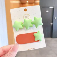 Children's Hairpins Simple Hairpin Candy Color Heart-shape Hairpin sku image 5