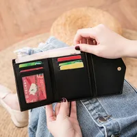 Women's Short Wallet Practical Three-fold Coin Purse Soft-faced Lady Card Bag main image 4