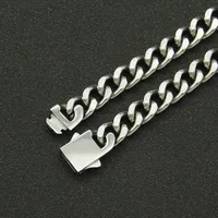 Hip-hop Punk Glossy Stainless Steel Spring Clasp Cuban Chain Trendy Necklace main image 4