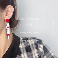 Halloween New Acrylic Syringe Earrings Wholesale main image 3
