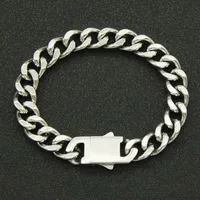 Hip-hop Punk Glossy Stainless Steel Spring Clasp Cuban Chain Trendy Necklace sku image 3