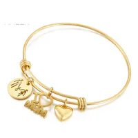 Fashion Letter Titanium Steel 18K Gold Plated In Bulk main image 1