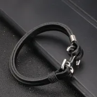 Retro Geometric 304 Stainless Steel Pu Leather Polishing Unisex main image 4
