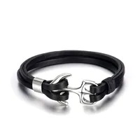 Retro Geometric 304 Stainless Steel Pu Leather Polishing Unisex main image 5