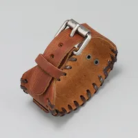 Retro Viking Pattern Cowhide Bracelet Personalized Woven Men's Leather Bracelet main image 3