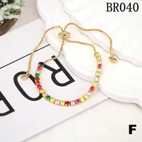 Fashion Geometric Copper Artificial Gemstones Bracelets In Bulk sku image 4