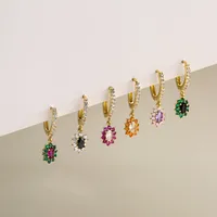 Fashion Geometric Zircon Colored Zircon Earrings main image 1