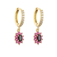 Fashion Geometric Zircon Colored Zircon Earrings main image 2